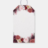 秋マルサラ赤面ピンク牡丹結婚式の引き出物ラベル ギフトタグ (裏面)