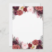 秋マルサラ赤面牡丹結婚式招待状 招待状 (裏面)