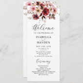 秋マルーン赤面ボホフローラ結婚ズフラットプログラム プログラム (正面/裏面)