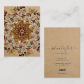 秋マンダラアート秋の色木 名刺 (正面/裏面)