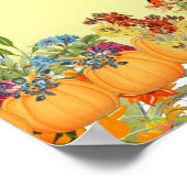 秋マーケットパンプキンパッチファームハウスハーベストトラック ポスター (角)