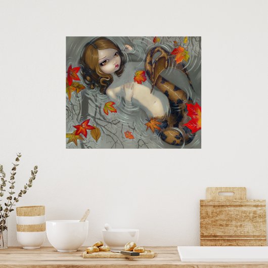 秋マーメイドファンタジープリント ポスター (キッチン)