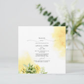 秋ミセス・サンフラワーイエローブライダルシャワースクエア 招待状 (スタンド正面)
