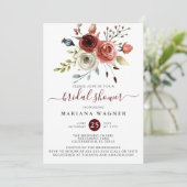 秋ミックスウォーター色フローラブライダルシャワーインビタット 招待状 (スタンド正面)