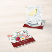 秋ミックスワイルドバラランヌカルス結婚牡丹 スクエアペーパーコースター (インサイチュ)