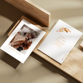 秋ミニマリストに恋モダンする結婚秋 招待状