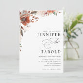 秋ミニマルフローラは明らかだ結婚 招待状 (スタンド正面)