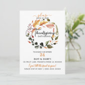 秋ミニマルリース感謝祭ギャザリング 招待状 (スタンド正面)