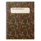 秋ミモサ離れーズonダークオーク ノートブック (正面)