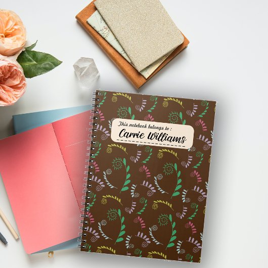 秋ミモサ離れーズonダークオーク ノートブック