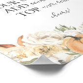 秋ミモ素朴サバー標識 ポスター (角)