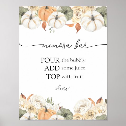 秋ミモ素朴サバー標識 ポスター (正面)