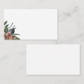 秋ミュート水カラーフローラ結婚ズフラット プレイスカード (正面/裏面)