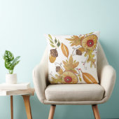 秋ムードアコーンオークウォーターカラーアート クッション (椅子)