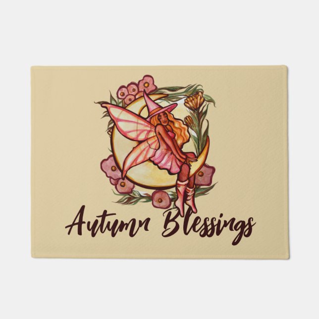 秋ムーンフェアリーウィッチ秋妖精 ドアマット (正面)