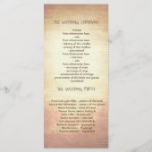 秋メイスンジャーとストリングライトの結婚式 プログラム (裏面)