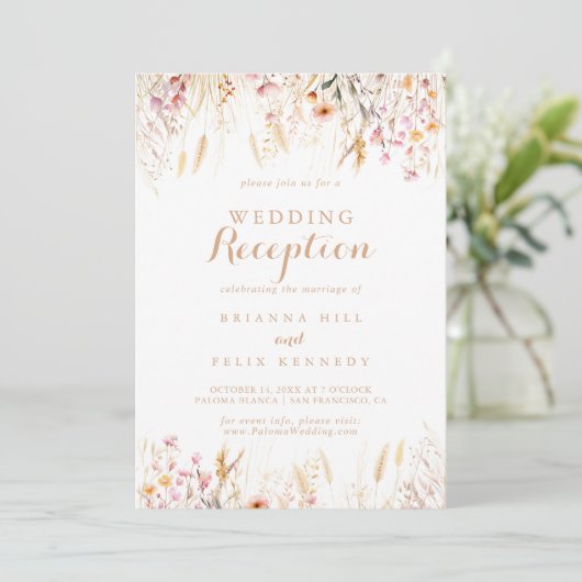 秋メドウワイルドフローラウェディングレセプション 招待状 (スタンド正面)