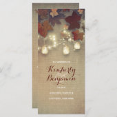 秋メーソンジャールライトメープル素朴結婚式 プログラム (正面/裏面)