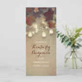 秋メーソンジャールライトメープル素朴結婚式 プログラム (スタンド正面)