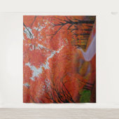 秋メープルダイジョン結婚韓国の背景 タペストリー (正面)