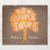 秋メープルツリーシロップボトルラベル リキュールボトルラベル (シングルラベル)