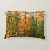秋メープルツリーズ秋の自然写真 アクセントクッション (裏面)