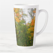 秋メープルツリーズ秋の自然写真 カフェラテマグ (右)