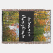 秋メープルツリーズ秋の自然写真 スローブランケット (正面)