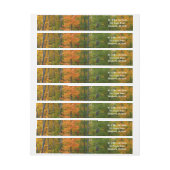 秋メープルツリーズ秋の自然写真 ラップアラウンドラベル (シート)