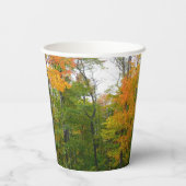 秋メープルツリーズ秋の自然写真 紙コップ (裏面)