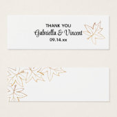秋メープルリーフエッジ結婚式の引き出物ラベル (正面&裏面)