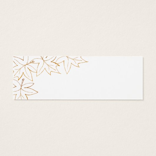 秋メープルリーフエッジ結婚式の引き出物ラベル (裏面)