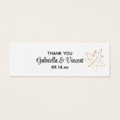 秋メープルリーフエッジ結婚式の引き出物ラベル (正面)