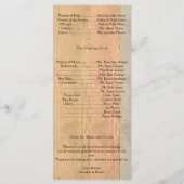 秋メープルリーフオン紙結婚式 プログラム (裏面)