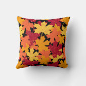 秋メープルリーフパターン クッション (裏面)