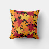 秋メープルリーフパターン クッション (正面)