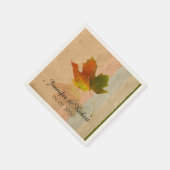 秋メープルリーフ結婚ズナプキン スタンダードカクテルナプキン (角)