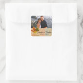 秋メープルリーフ結婚式の引き出物シール スクエアシール (バッグ)