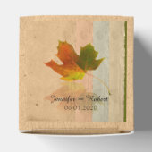 秋メープルリーフ結婚式の引き出物ボックス フェイバーボックス (上部)
