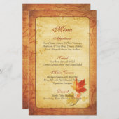 秋メープル葉のメ結婚ニュー・カード (正面/裏面)