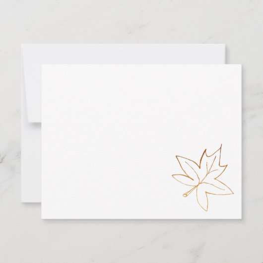 秋メープル葉の新しいアドレスのお知らせ 案内状 (裏面)