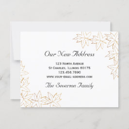 秋メープル葉の新しいアドレスのお知らせ 案内状