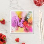 秋メープル葉ウォーターカラー秋パステル スタンダードカクテルナプキン (インサイチュ)