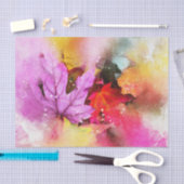 秋メープル葉ウォーターカラー秋パステル 薄葉紙 (クラフト)