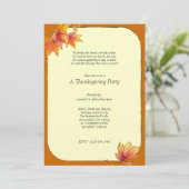 秋メープル葉スサンクスギビングパーティの招待状 招待状 (スタンド正面)