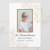 秋メープル葉ズエッジ葬儀メモリアルサービス プログラム (正面)