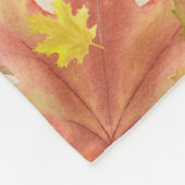 秋メープル葉ズモノグラムフリースブランケット フリースブランケット (角)