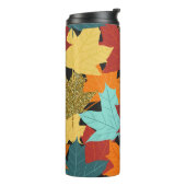 秋メープル葉ヴィンテージイラストレーション タンブラー (回転左)