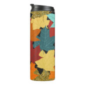 秋メープル葉ヴィンテージイラストレーション タンブラー (回転右)