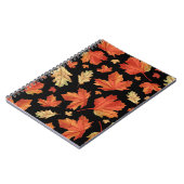 秋メープル葉感謝祭パターン ノートブック (左側)